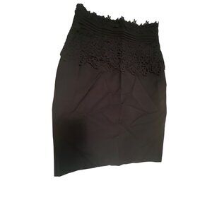 Girls From Savoy Black Lace Overlay Pencil Skirt Size 6